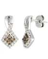 Le Vian Nude And Chocolate Diamond Drop Earrings ( 0.41 Ct. T.w.) In 14k Vanilla Gold In Metallic