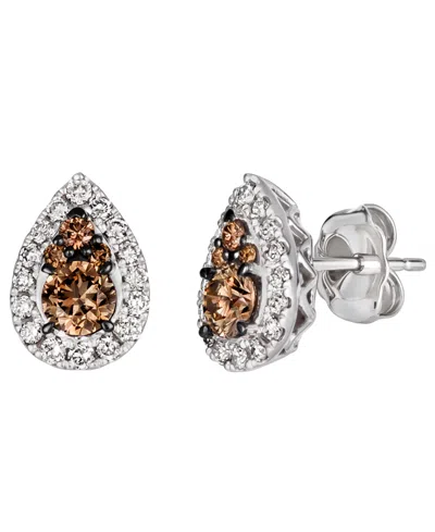 Le Vian Nude & Chocolate Diamond Earrings (39/50 Ct. T.w.) In 14k Vanilla Gold In Gray