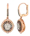 Le Vian Nude And Chocolate Drop Earrings (0.26 Ct. T.w.) In 14k Two-tone Gold In Multi