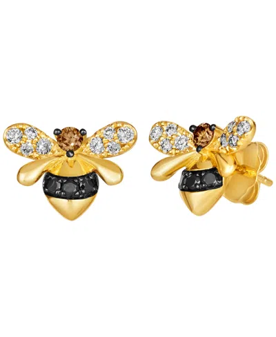 Le Vian Nude, Chocolate & Blackberry Diamond (0.43 Ct. T.w.) Earrings In 14k Honey Gold