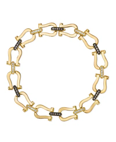 Le Vian Nude Diamond (0.20 Ct. T.w.) And Chocolate Diamond (0.19 Ct. T.w.) Bracelet In 14k Honey Gold