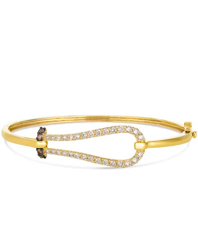 Le Vian Nude Diamond (1.05 Ct. T.w.) And Chocolate Diamond (0.14 Ct. T.w.) Bangle In 14k Honey Gold