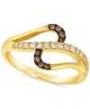 Le Vian Nude Diamond & Chocolate Diamond Abstract Openwork Ring (1/4 Ct. T.w.) In 14k Gold In Gold