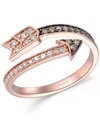 Le Vian Nude Diamond & Chocolate Diamond Arrow Ring (1/3 Ct. T.w.) In 14k Rose Gold