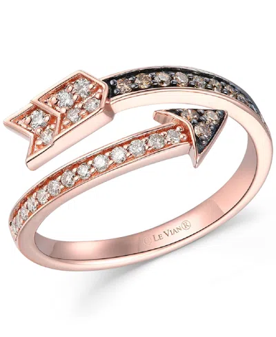 Le Vian Nude Diamond & Chocolate Diamond Arrow Ring (1/3 Ct. T.w.) In 14k Rose Gold