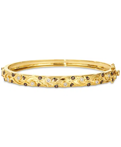 Le Vian Nude Diamond & Chocolate Diamond Filigree Bangle (3/8 Ct. T.w.) In 14k Honey Gold In 14k Honey Gold Bangle