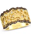 Le Vian Nude Diamond & Chocolate Diamond Filigree Ring (3/8 Ct. T.w.) In 14k Honey Gold In Yellow Gold
