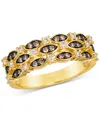 Le Vian Nude Diamond & Chocolate Diamond Openwork Triple Row Statement Ring (3/8 Ct. T.w.) In 14k Gold In No Color