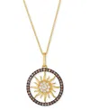Le Vian Nude Diamond & Chocolate Diamond Pendant Necklace (1/2 Ct. T.w.) In 14k Honey Gold In 14k Honey Gold Pendant