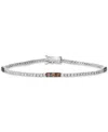 Le Vian Nude Diamond & Chocolate Diamond Station Tennis Bracelet (1-5/8 Ct. T.w.) In 14k White Gold In White Gold