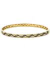Le Vian Nude Diamond & Chocolate Diamond Wavy Pattern Bangle Bracelet (3/4 Ct. T.w.) In 14k Gold