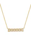 Le Vian Nude Diamond Chain Link Bar Adjustable 18" Pendant Necklace (1/2 Ct. T.w.) In 14k Gold