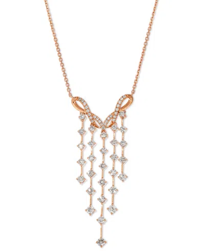 Le Vian Nude Diamond Dangling Adjustable 19" Statement Necklace (1-1/4 Ct. T.w.) In 14k Rose Gold