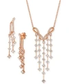 Le Vian Nude Diamond Dangling Earrings Necklace In Gold