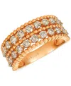 Le Vian Nude Diamond Double Row Beaded Ring (1-1/3 Ct. T.w.) In 14k Rose Gold In Gold