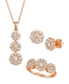 Le Vian Nude Diamond Flower Ring Stud Earrings Pendant Necklace Collection In 14k Rose Gold In Rose Gold