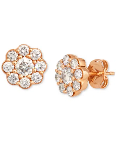 Le Vian Nude Diamond Flower Stud Earrings (1 Ct. T.w.) In 14k Rose Gold