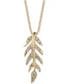 Le Vian Nude Diamond Leaf Adjustable 20" Pendant Necklace (1/8 Ct. T.w.) In 14k Gold In Gold
