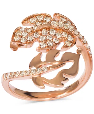 Le Vian Nude Diamond Leaf Bypass Ring (1/2 Ct. T.w.) In 14k Rose Gold