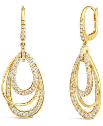 Le Vian Nude Diamond Multi Layered Teardrop Orbital Drop Earrings (1-1/2 Ct. T.w.) In 14k Rose Gold