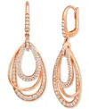Le Vian Nude Diamond Multi Layered Teardrop Orbital Drop Earrings (1-1/2 Ct. T.w.) In 14k Rose Gold In Rose Gold