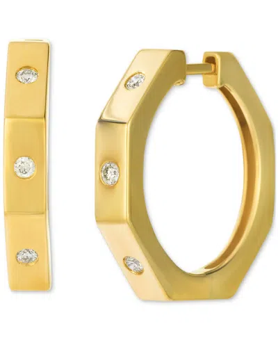 Le Vian Nude Diamond Octagon Shape Small Hoop Earrings (1/5 Ct. T.w.) In 14k Gold, 0.9" In Yellow Gold