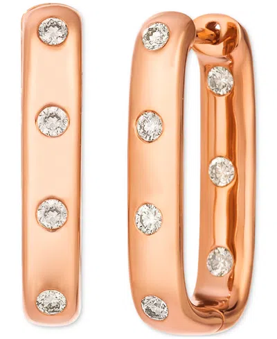 Le Vian Nude Diamond Oval Hoop Earrings (3/8 Ct. T.w.) In 14k Rose Gold
