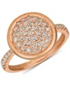 Le Vian Nude Diamond Pave Disc Ring (3/4 Ct. T.w.) In 14k Rose Gold