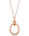 Le Vian Nude Diamond Pendant Necklace (1/4 Ct. T.w.) In 14k Rose Gold, 20" In Rose Gold