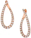 Le Vian Nude Diamond Teardrop Spiral Hoop Earrings (1-1/2 Ct. T.w.) In 14k Rose Gold In Gold