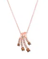 Le Vian Nude Diamonds (1/4 Ct. T.w.) & Chocolate Diamond (1/4 Ct. T.w.) Fanned 18" Pendant Necklace In 14k R
