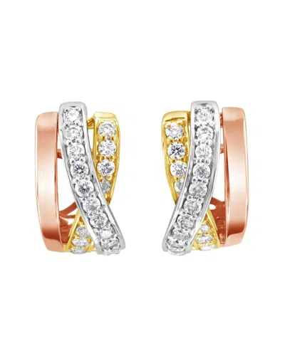 Le Vian ® Nude Diamonds 14-karat Three Tone 0.79 Ct. Tw. Diamond Huggie Earrings In Gold