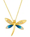 LE VIAN LE VIAN® NUDE PALETTE 14K 0.07 CT. TW. DIAMOND & ENAMEL PENDANT