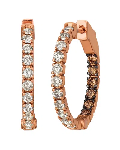 LE VIAN LE VIAN® NUDE PALETTE 14K ROSE GOLD 1.00 CT. TW. DIAMOND EARRINGS