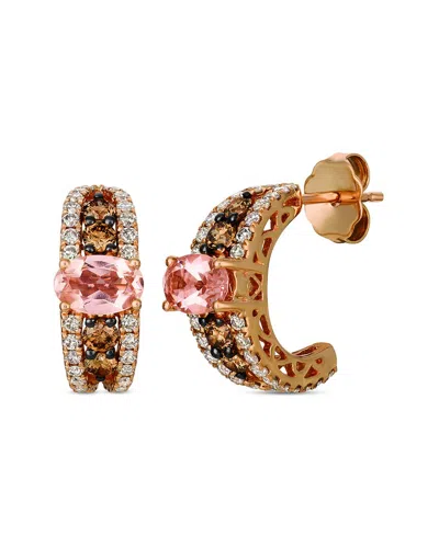 Le Vian ® Nude Palette 14k Rose Gold 1.52 Ct. Tw. Diamond & Morganite Drop Earrings In Metallic