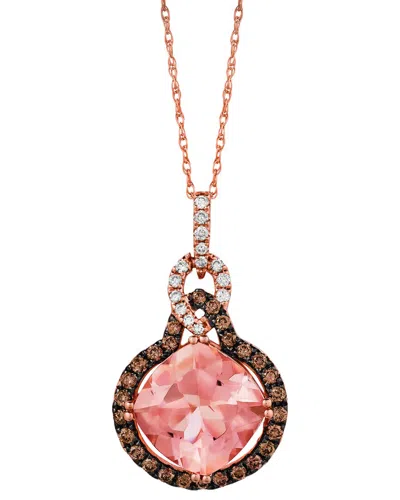 Le Vian ® Nude Palette 14k Rose Gold 3.31 Ct. Tw. Diamond & Morganite Pendant Necklace In Pink