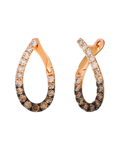Le Vian ® Ombre 14k Rose Gold 0.89 Ct. Tw. Diamond Drop Earrings In Multi