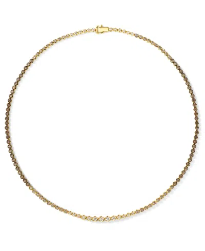 Le Vian Ombre Chocolate Ombre Diamond 18" Tennis Necklace (5-1/2 Ct. T.w.) In 14k Rose Gold