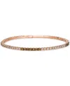 Le Vian Ombre Chocolate Ombre Diamond Skinny Bangle Bracelet (1-1/2 Ct. T.w.) In 14k Rose Gold