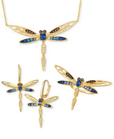 Le Vian Ombre Multi Gemstone Diamond Dragonfly Ring Drop Earrings Pendant Necklace Jewelry Collection In 14k In Gold