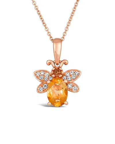 Le Vian ® Optimism 14k Rose Gold 0.72 Ct. Tw. Diamond & Citrine Pendant