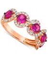 Le Vian Passion Ruby (1-1/4 Ct. T.w.) & Nude Diamond (1/2 Ct. T.w.) Ring In 14k Rose Gold In Rose Gold