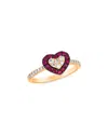 Le Vian Passion Ruby 14k Rose Gold 0.67 Ct. Tw. Diamond & Ruby Ring