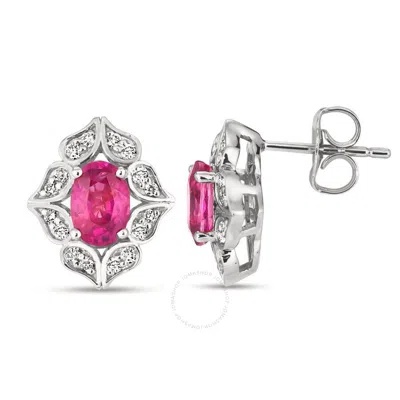 Le Vian Passion Ruby Earrings Set In 14k Vanilla Gold In Red