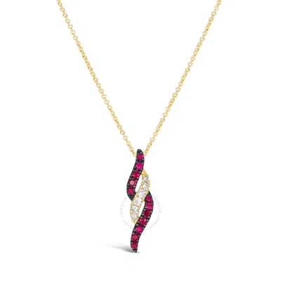 Le Vian Passion Ruby Pendant Set In 14k Honey Gold In Red