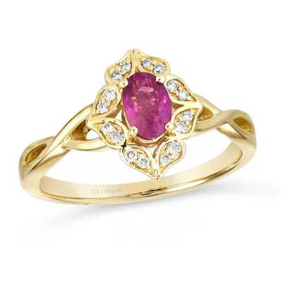 Le Vian Passion Ruby Ring Set In 14k Honey Gold In Pink