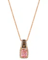 Le Vian ® Peach Morganite™ 14k Rose Gold 1.48 Ct. Tw. Diamond & Morganite Pendant