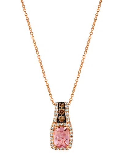Le Vian ® Peach Morganite™ 14k Rose Gold 1.48 Ct. Tw. Diamond & Morganite Pendant
