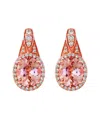 Le Vian ® Peach Morganite™ 14k Rose Gold 2.06 Ct. Tw. Diamond & Morganite Drop Earrings In Gold