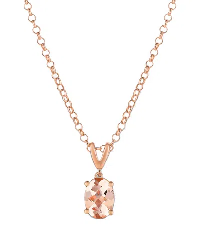 Le Vian Peach Morganite 14k Rose Gold & Silver 1.30 Ct. Tw. Morganite Pendant